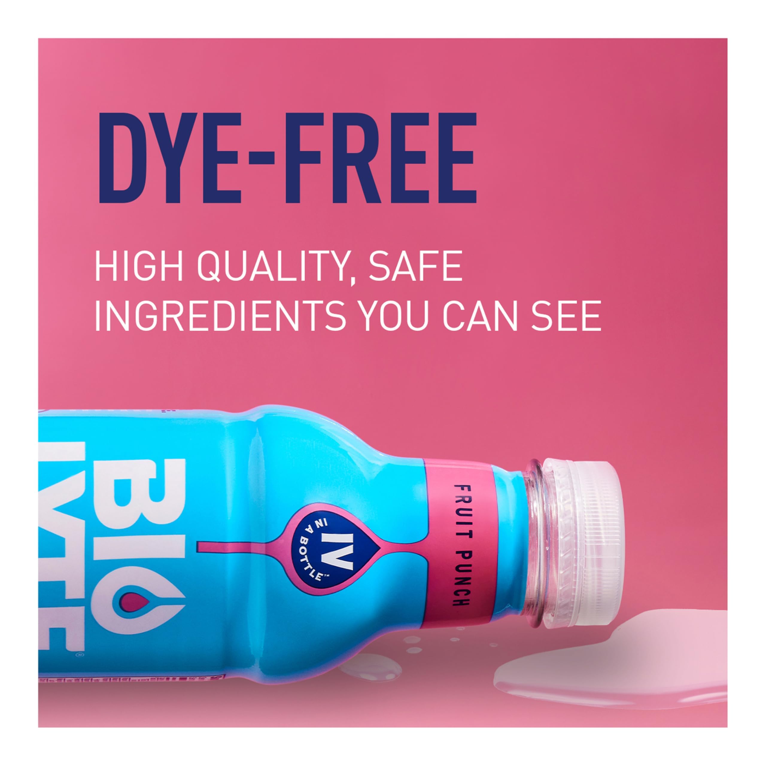Close-up of BIOLYTE ingredients highlighting gluten-free formulation.