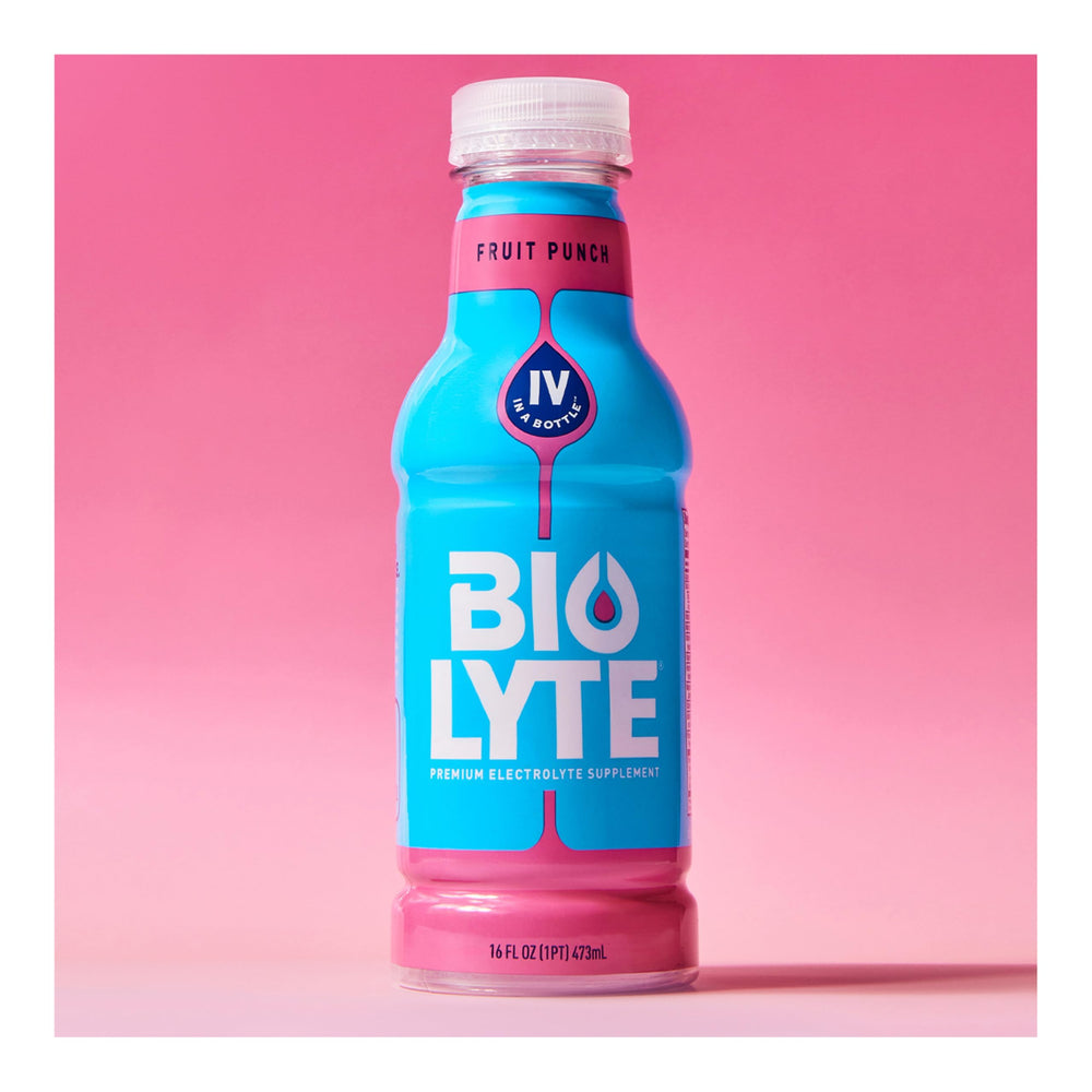 BIOLYTE nutrition label shown to emphasize electrolyte balance.