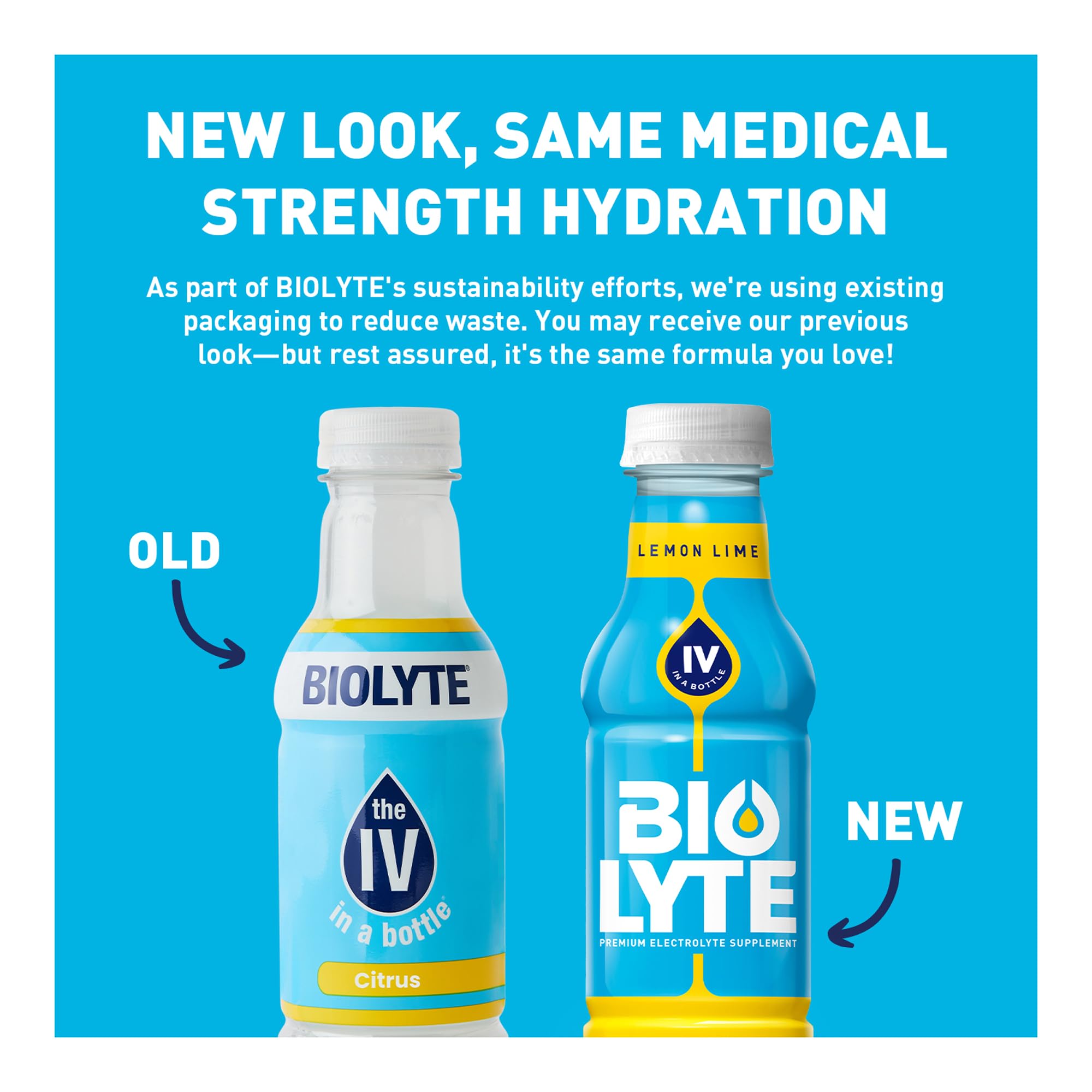 BIOLYTE Lemon Lime 12‑pack box for family hydration