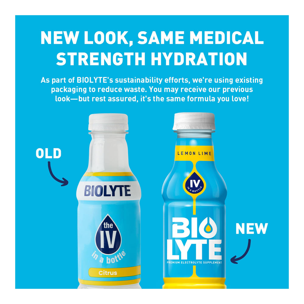 BIOLYTE Lemon Lime 12‑pack box for family hydration