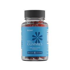 BIOMA Beauty Gummies bottle front view for daily hair, skin, and nails support