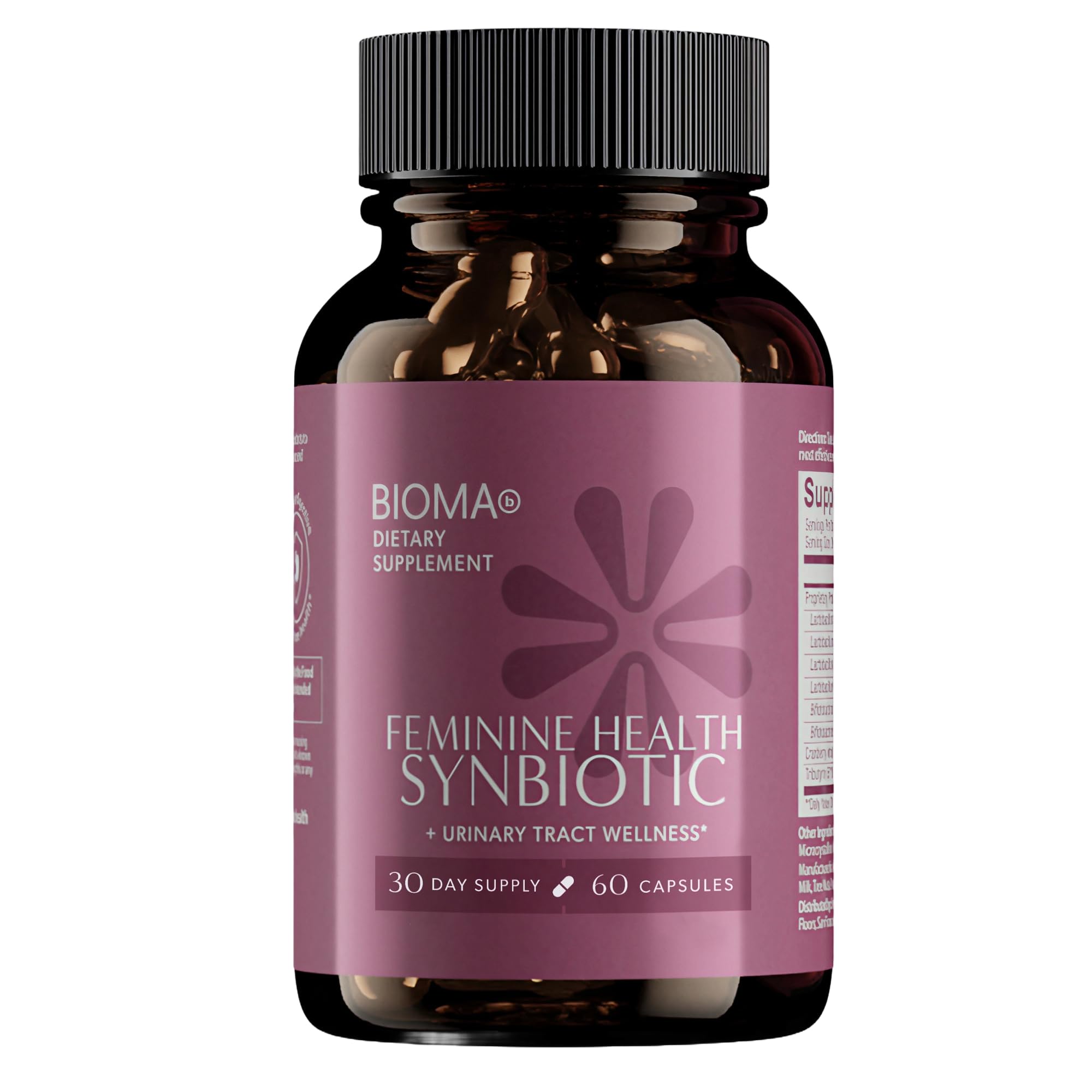 BIOMA Feminine Health Synbiotic bottle front view for daily microbiome support