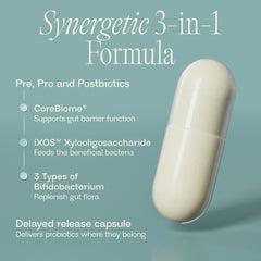 BIOMA Probiotics capsules being poured illustrate easy daily intake for digestive health