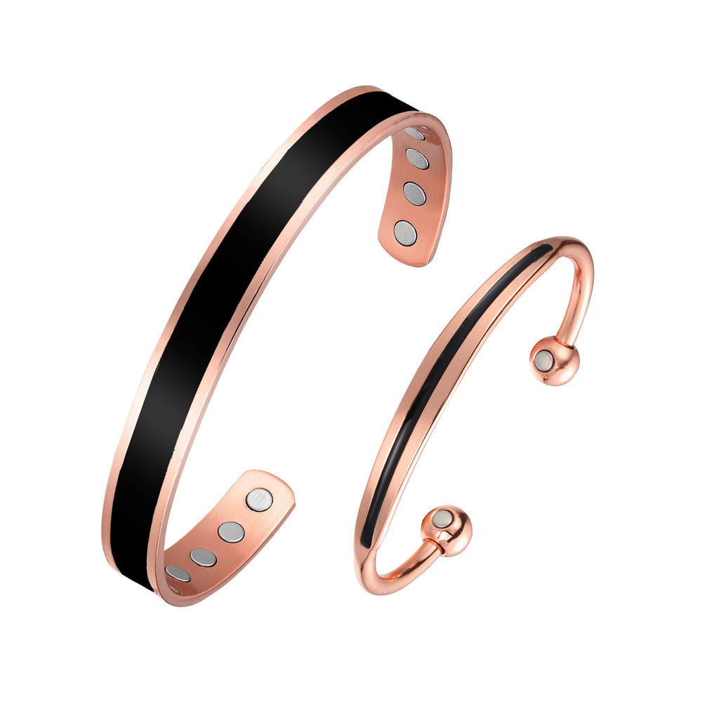BioMag copper magnetic bracelets set for everyday style and versatility