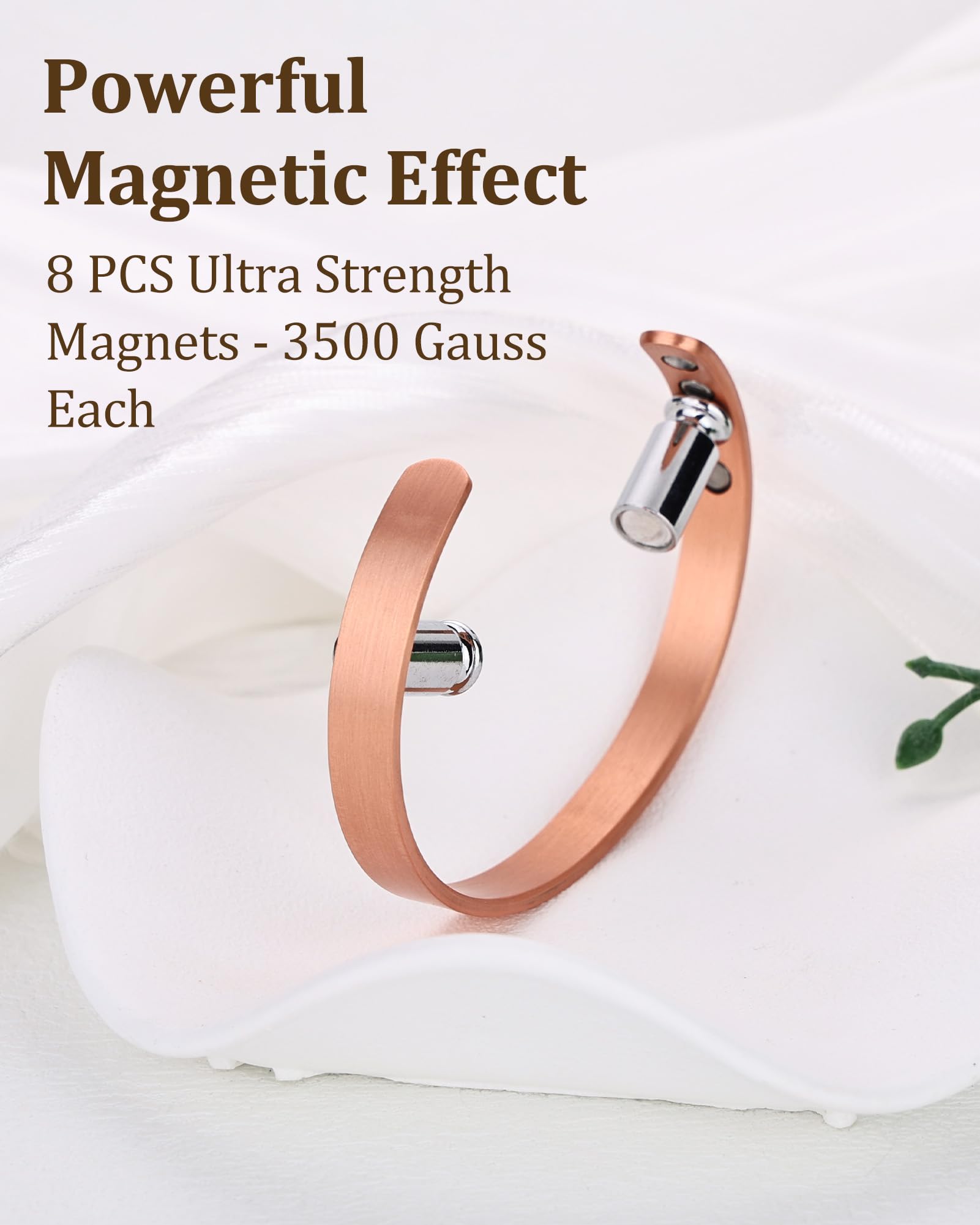 BioMag eight magnets integrated design showing strong 3500 Gauss power.