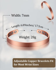 BioMag adjustable magnetic bracelet on wrist, easily sized for comfortable all-day wear.