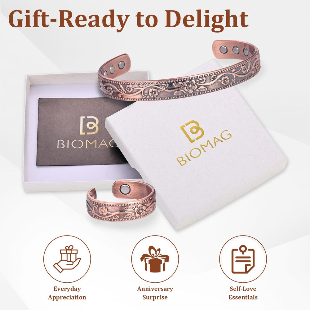 Pulsera BioMag de 17,5 cm con talla ajustable para muñecas diversas