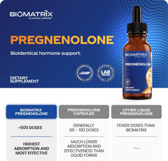BioMatrix pregnenolone drops under tongue for quick absorption and convenient use