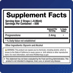 BioMatrix pregnenolone label close-up with clear product information and benefits