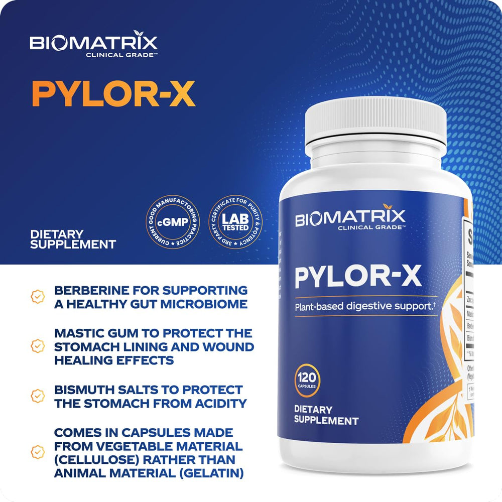 BioMatrix Pylor-X mastic gum ingredient close-up for gut balance