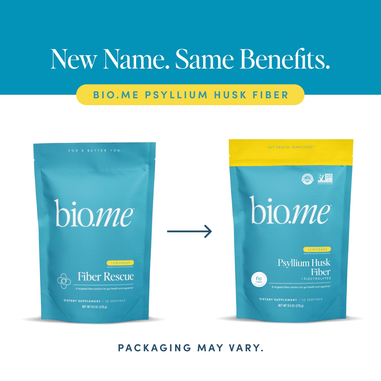 Bio.me 30-serving carton on shelf, ready for daily digestive support.
