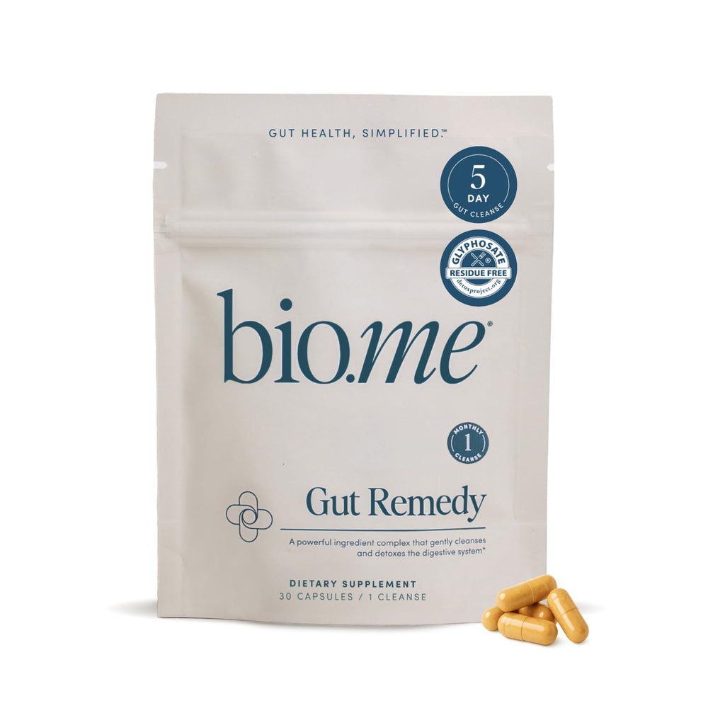 Biome Gut Remedy capsules bottle for a convenient 5-day gut cleanse