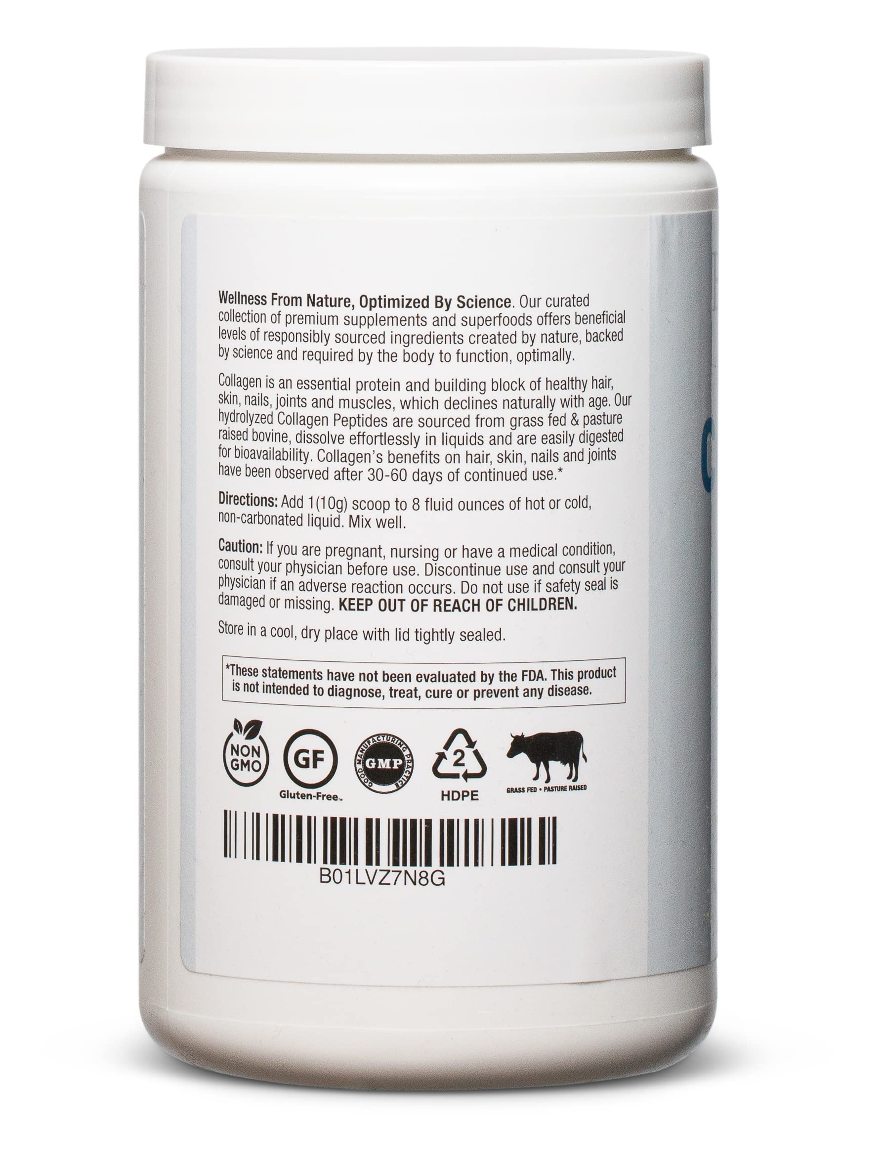 BioOptimal Collagen Peptides powder mixed with water for quick, tasteless nutrition.