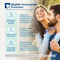 Close-up of Biophix B-3 Nicotinamide tablets