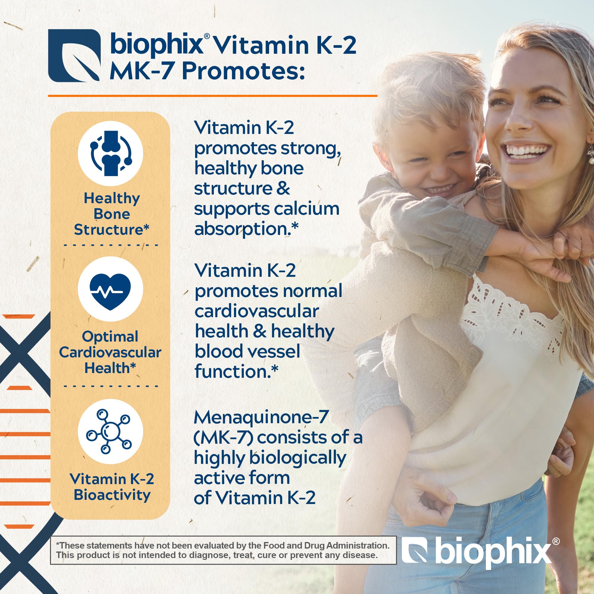 Biophix Vitamin K2 MK-7 capsules in view offer high-potency daily support.