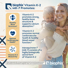Biophix Vitamin K2 MK-7 capsules in view offer high-potency daily support.