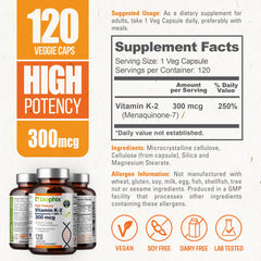 Biophix vitamin k2 mk7 packaging box on display communicates quality.