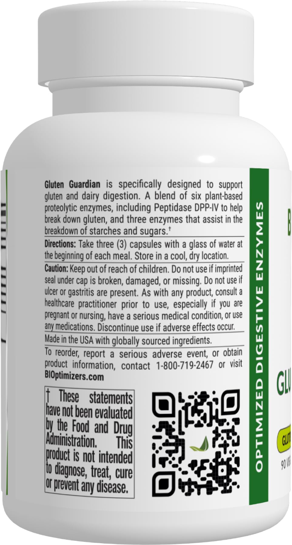 Serving suggestion with three capsules for digestion support