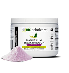 BIOptimizers Magnesium Breakthrough bottle showing eight forms for sleep and stress support