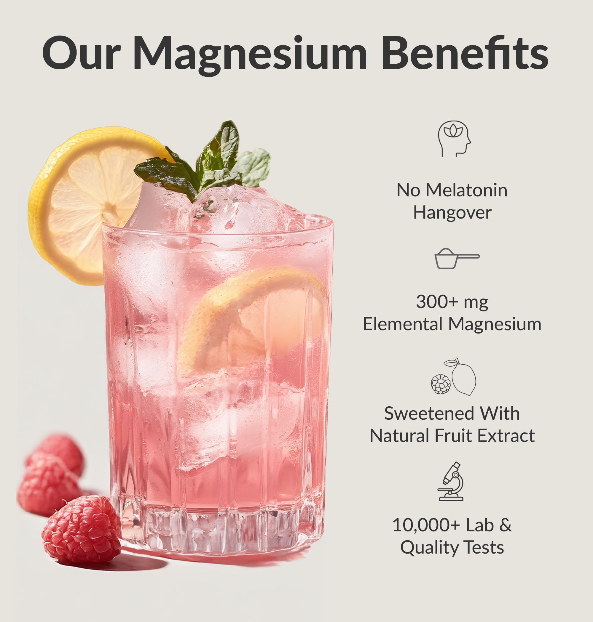 BIOptimizers Magnesium Breakthrough Drink 8 forms icon highlights comprehensive mineral blend.