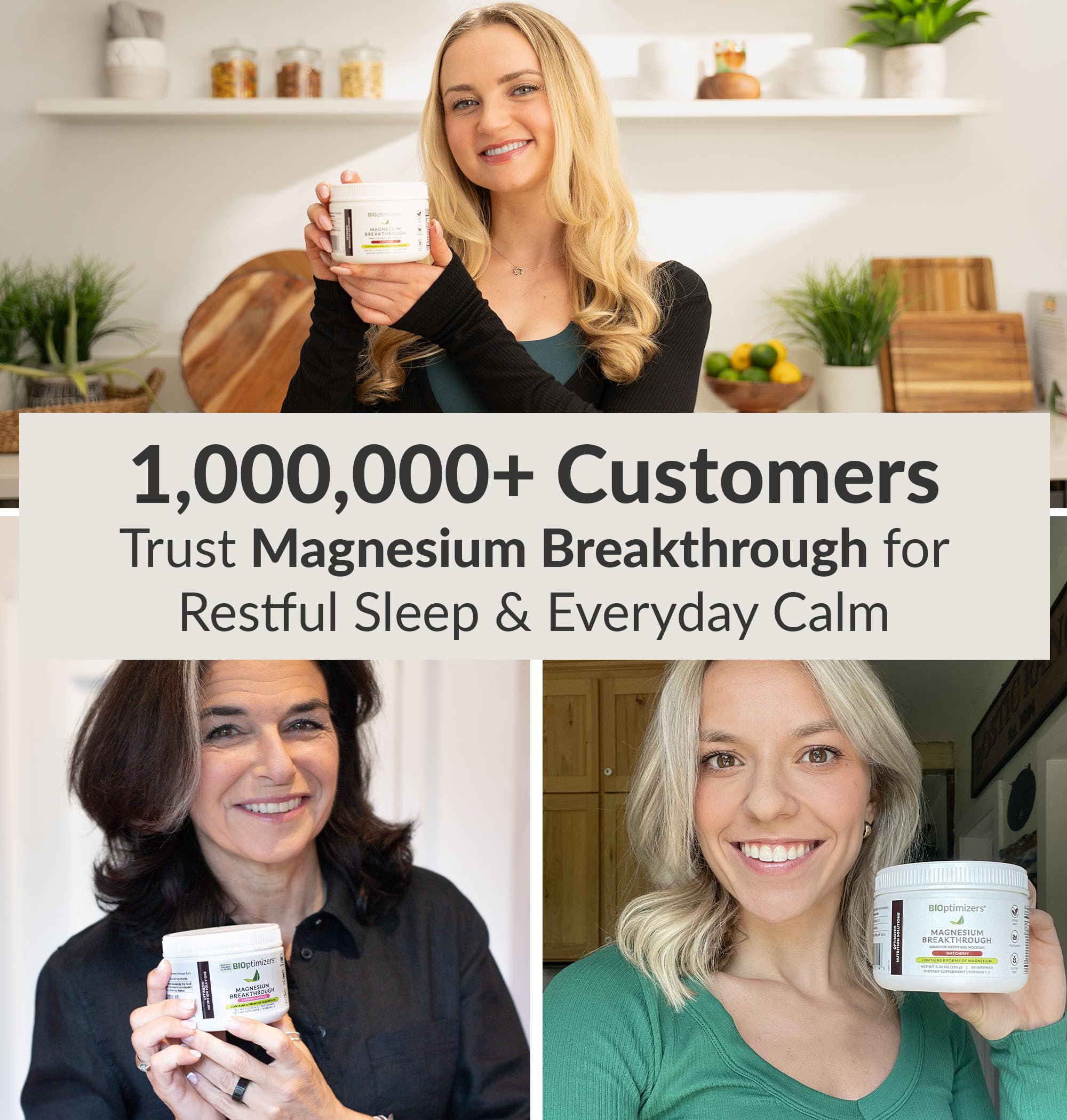 BiOptimizers Magnesium Breakthrough nutrition facts panel on the bottle