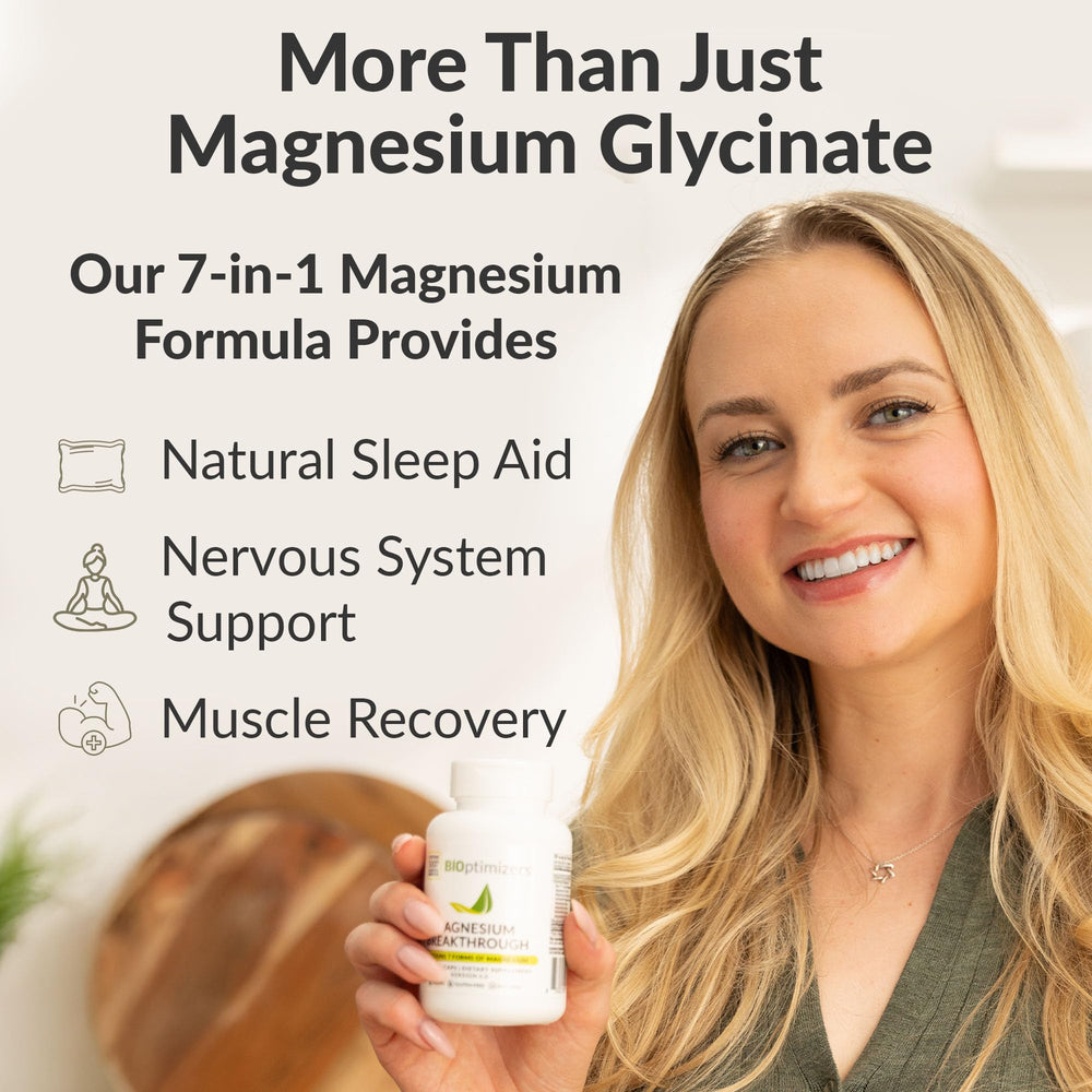 Morning routine with water and BIOptimizers magnesium capsule