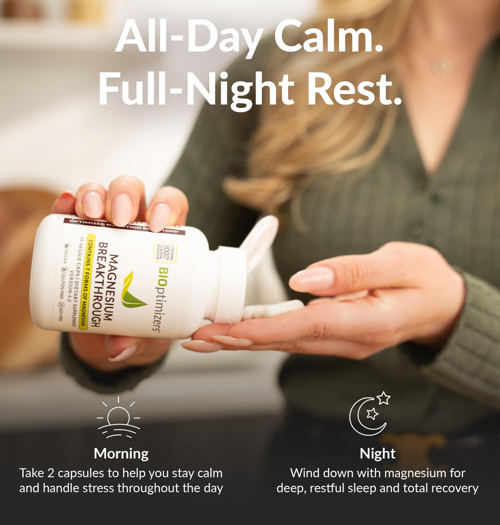 BIOptimizers Magnesium Breakthrough packaging close-up on shelf