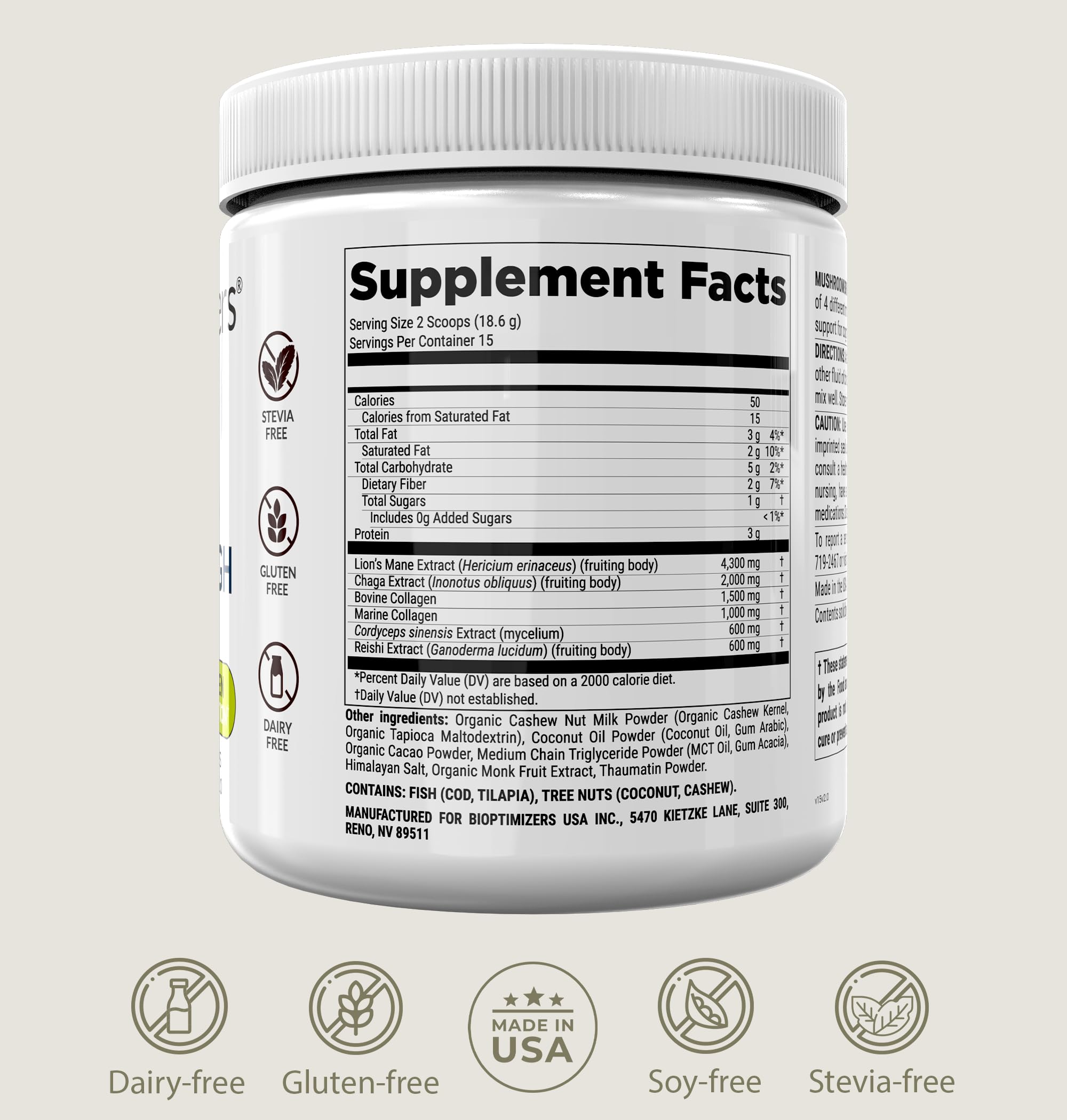Prepared BIOptimizers drink in a cup for a daily focus ritual