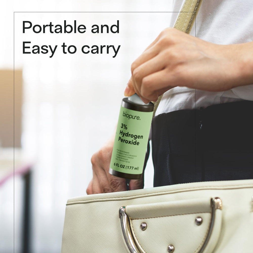 BIOPURE spray portátil para coche, solución rápida para la higiene en ruta.