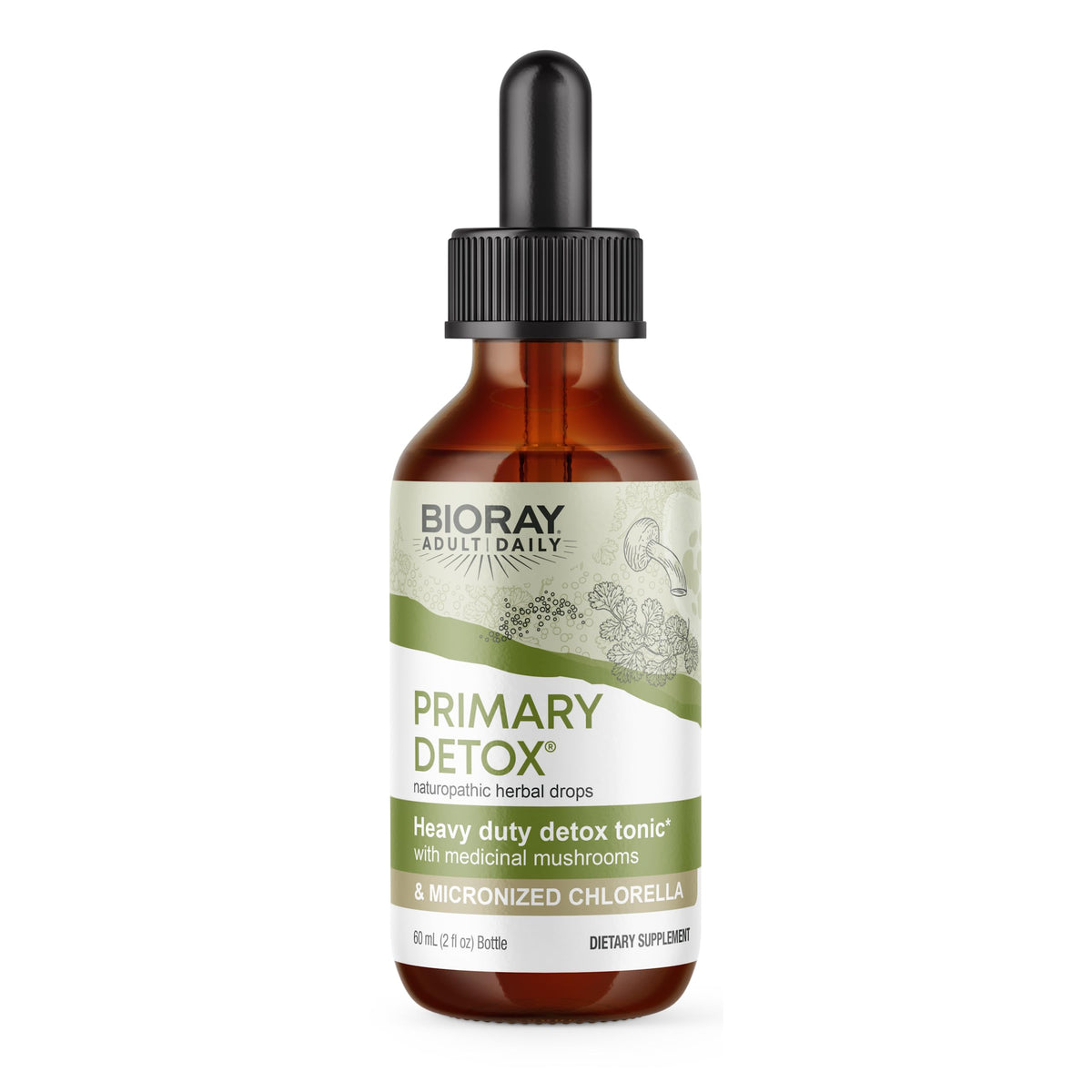 BIORAY Daily Primary Detox bottle label—herbal blend for daily toxin support.