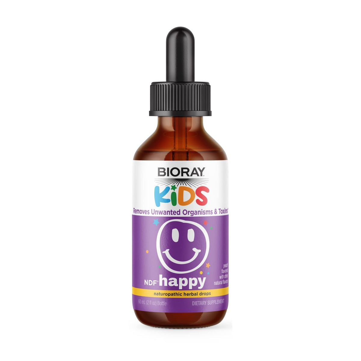 BIORAY Kids NDF Happy Peach bottle supports calm mood for kids