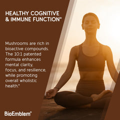 BioEmblem Mushroom Complex Reishi capsule highlighting immune wellness