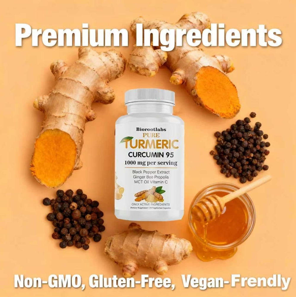 Biorootlabs turmeric-curcumin with black pepper enhances capsule absorption during daily routines