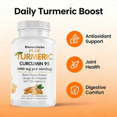 Biorootlabs Turmeric Curcumin capsules for easy, on-the-go supplementation