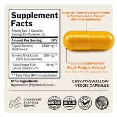 BioSchwartz 95-percent curcuminoids shown on label for potent extract.