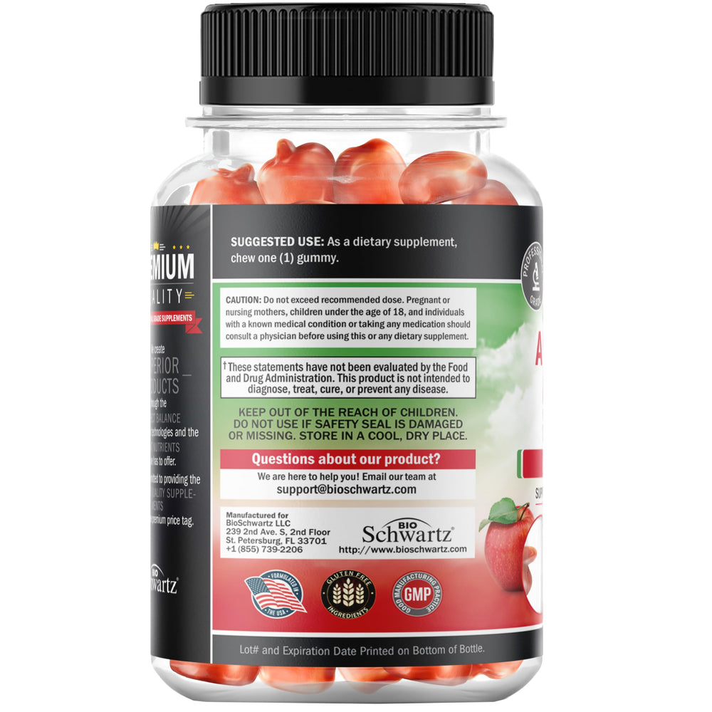 BioSchwartz ACV Gummies bottle with 90-count for daily detox routine