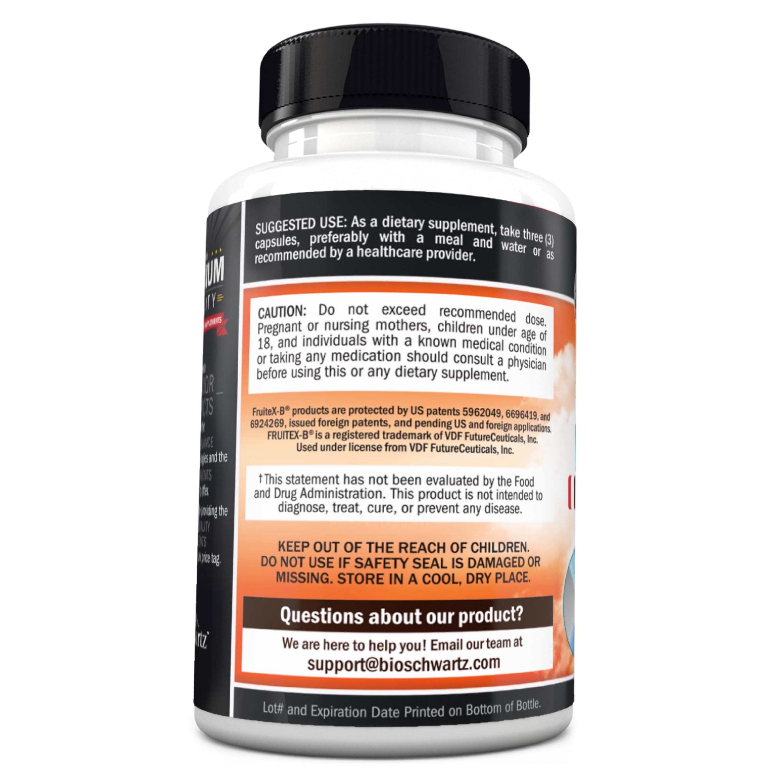 BioSchwartz allergen-free ingredients label for clean formula