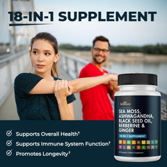 BioSchwartz ashwagandha-ginger-turmeric blend capsules for everyday vitality.