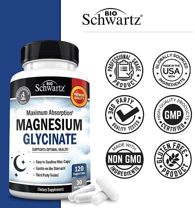 BioSchwartz capsules on a nightstand for simple daily nerve and sleep support