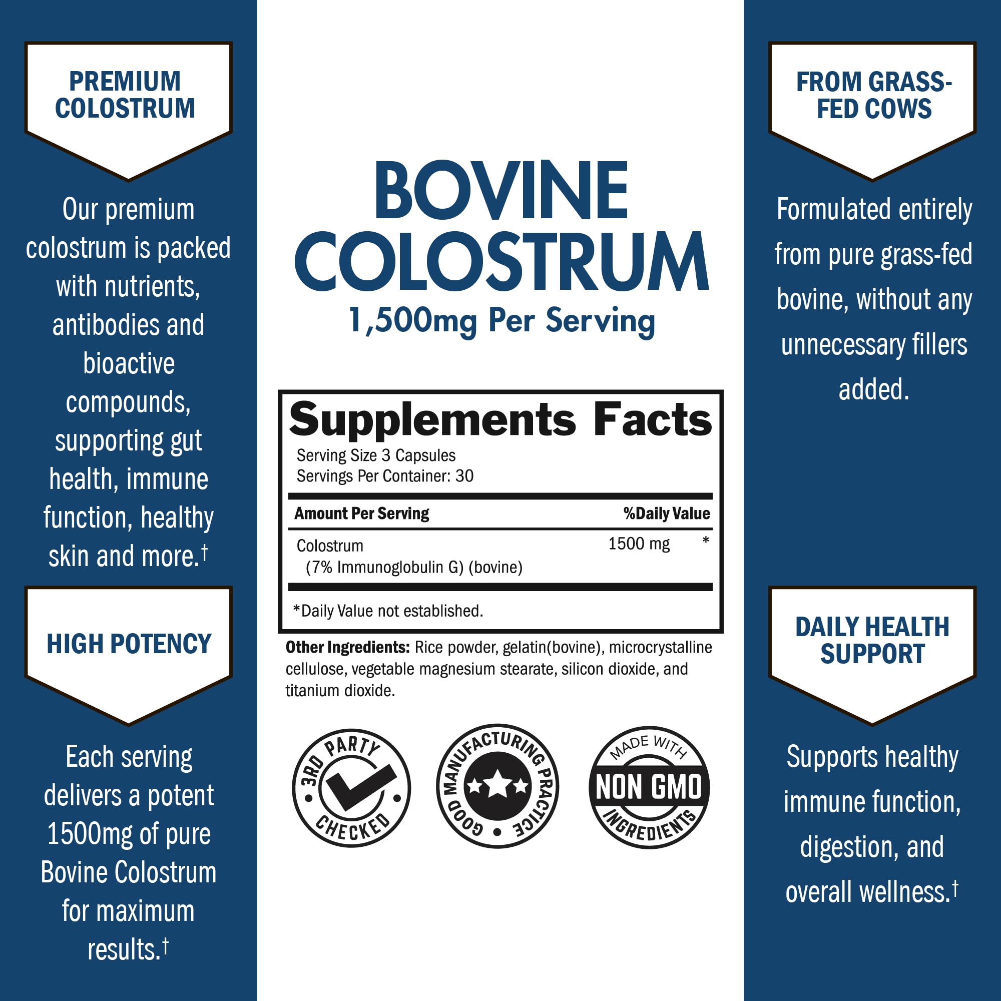BioSchwartz Colostrum extra-strength 1500mg serving supports overall wellness.