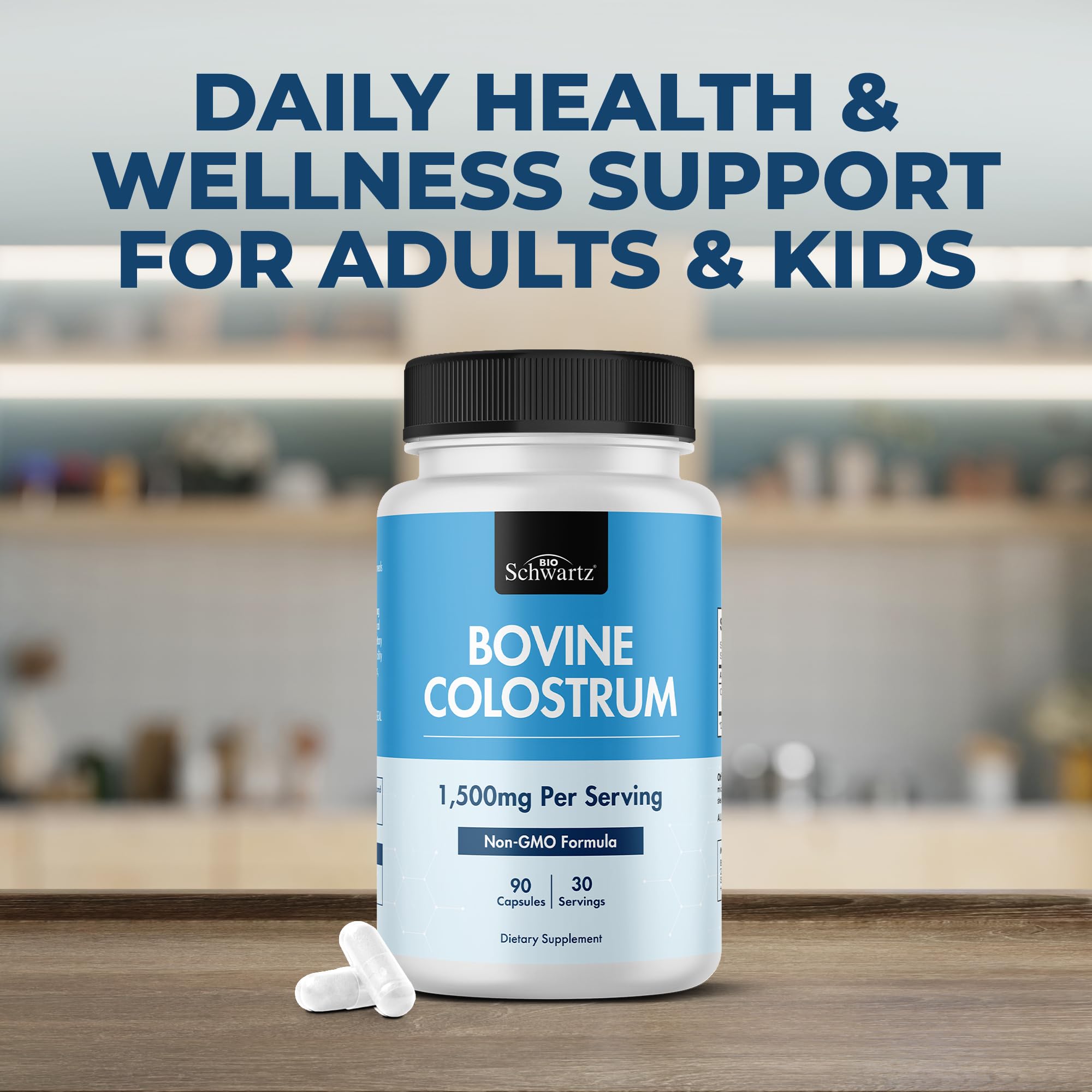 BioSchwartz Colostrum IgG 7% potency highlights immune antibody content.