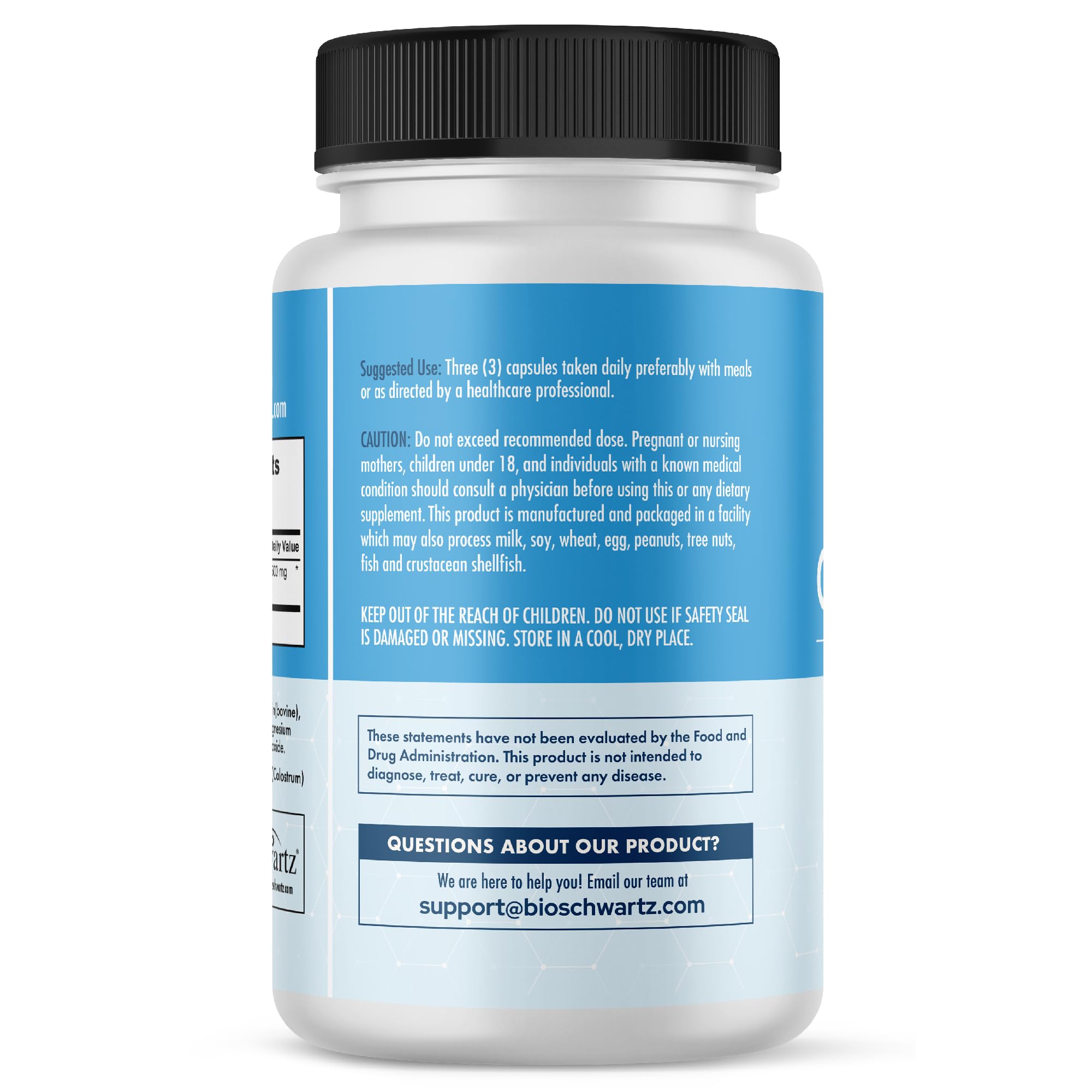BioSchwartz Colostrum USA-manufactured production ensures quality.