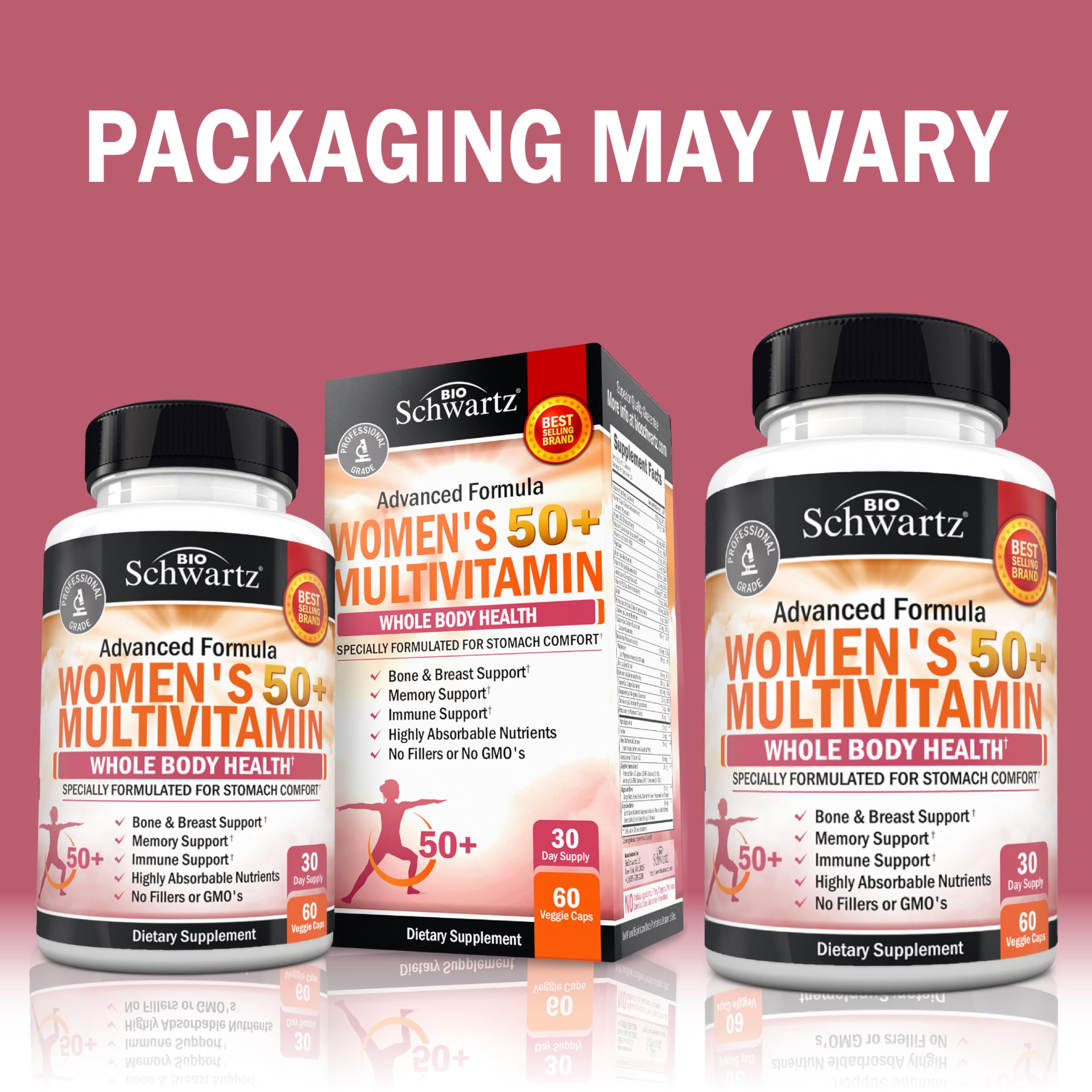 BioSchwartz capsules closeup shows easy to swallow capsules for ongoing wellness