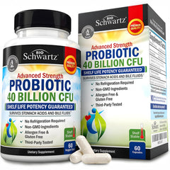 BioSchwartz daily probiotic bottle front view for everyday digestive support