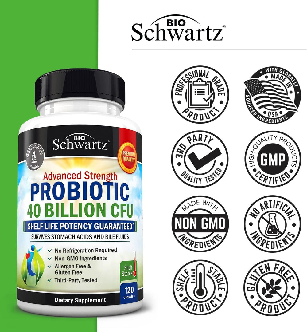 Glass of water beside BioSchwartz bottle implies easy daily intake.