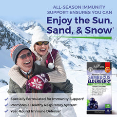 BioSchwartz elderberry capsules ingredients label, highlighting zinc and vitamin C.