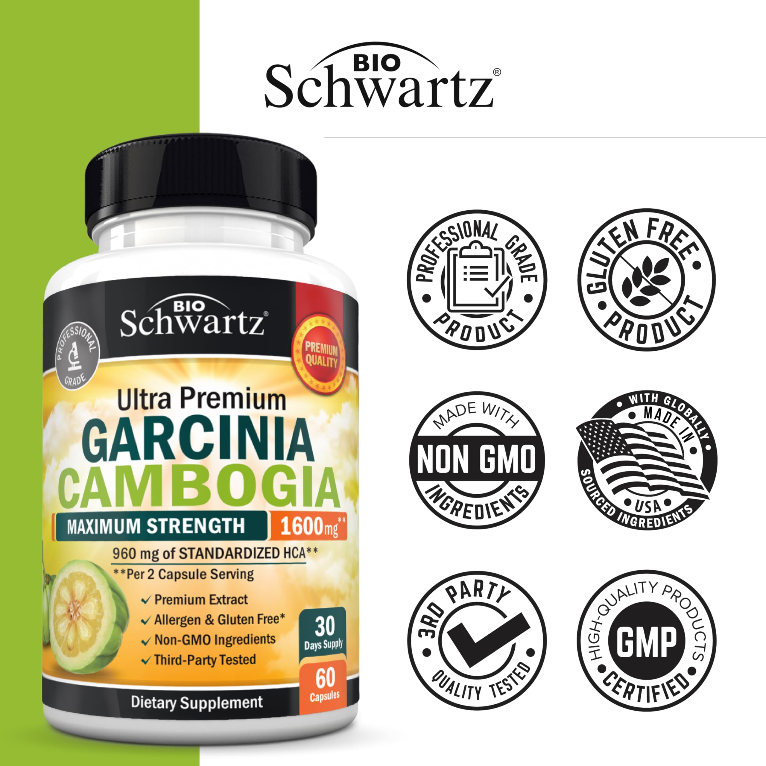 BioSchwartz Garcinia Cambogia daily-dose spoon illustrating convenient serving size.
