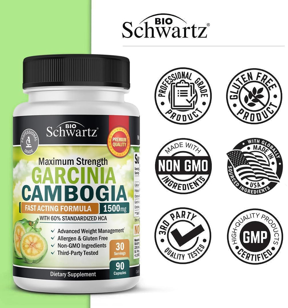BioSchwartz Garcinia Cambogia lab testing seal signifies quality and consistency.