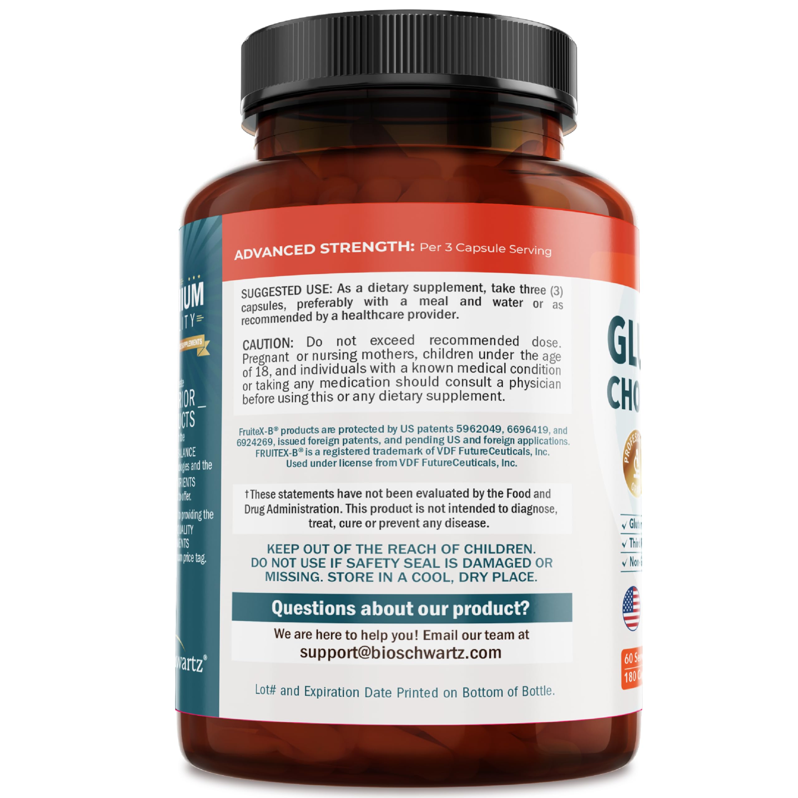 BioSchwartz ingredients blend close-up showcasing premium, clean labeling.