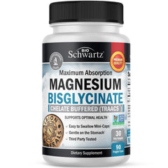 BioSchwartz magnesium bisglycinate bottle 90ct shows high absorption in daily use.